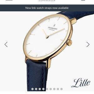 Nordgreen Navy Leather Watch Strap 16 mm